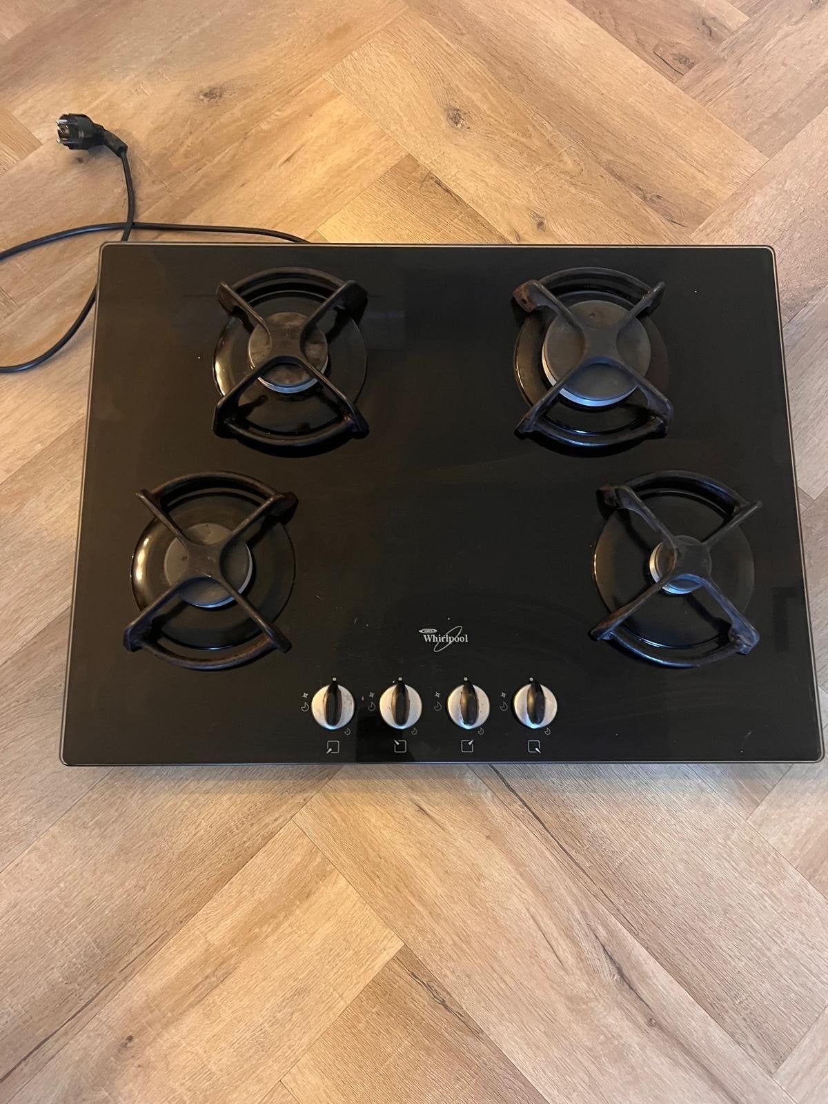 Whirlpool AKM 440/NB gasfornuis - 4 kookzones, Ophalen, 4 kookzones, Zo goed als nieuw, Inbouw