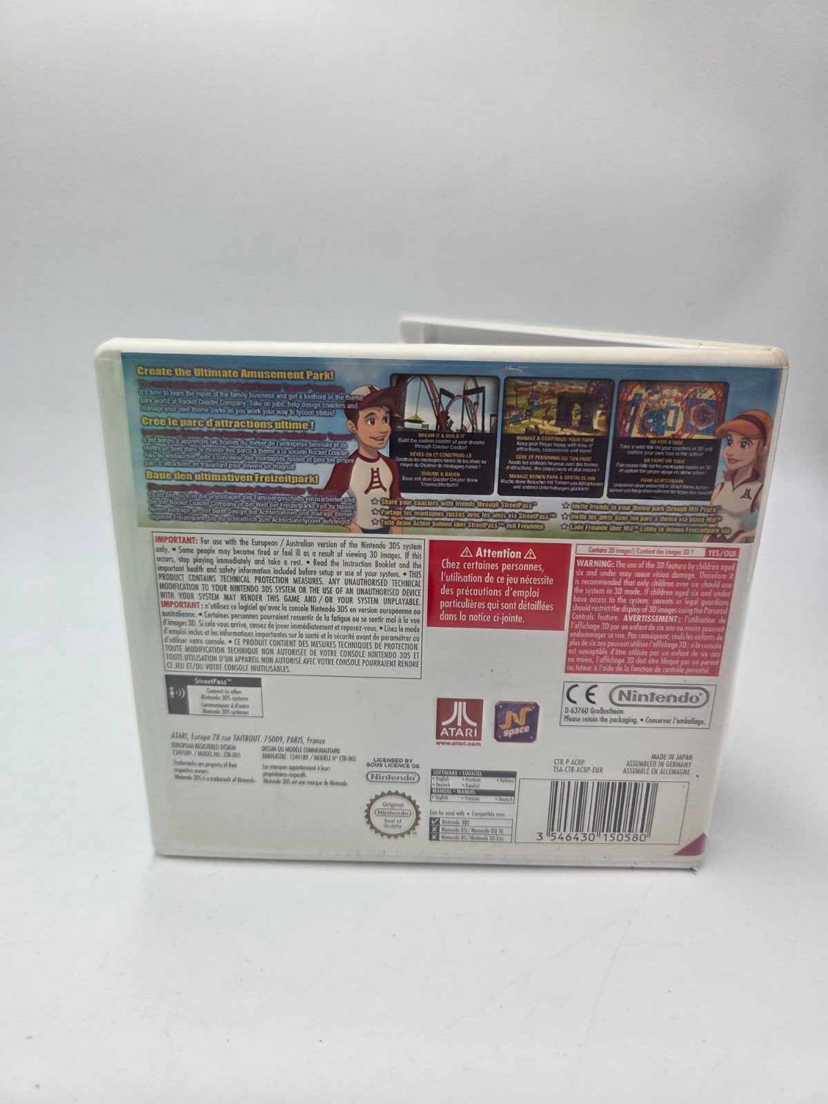 RollerCoaster Tycoon 3D Nintendo 3DS - Pretpark Simulatie, Atari, 1 speler, Ophalen of Verzenden, Zo goed als nieuw