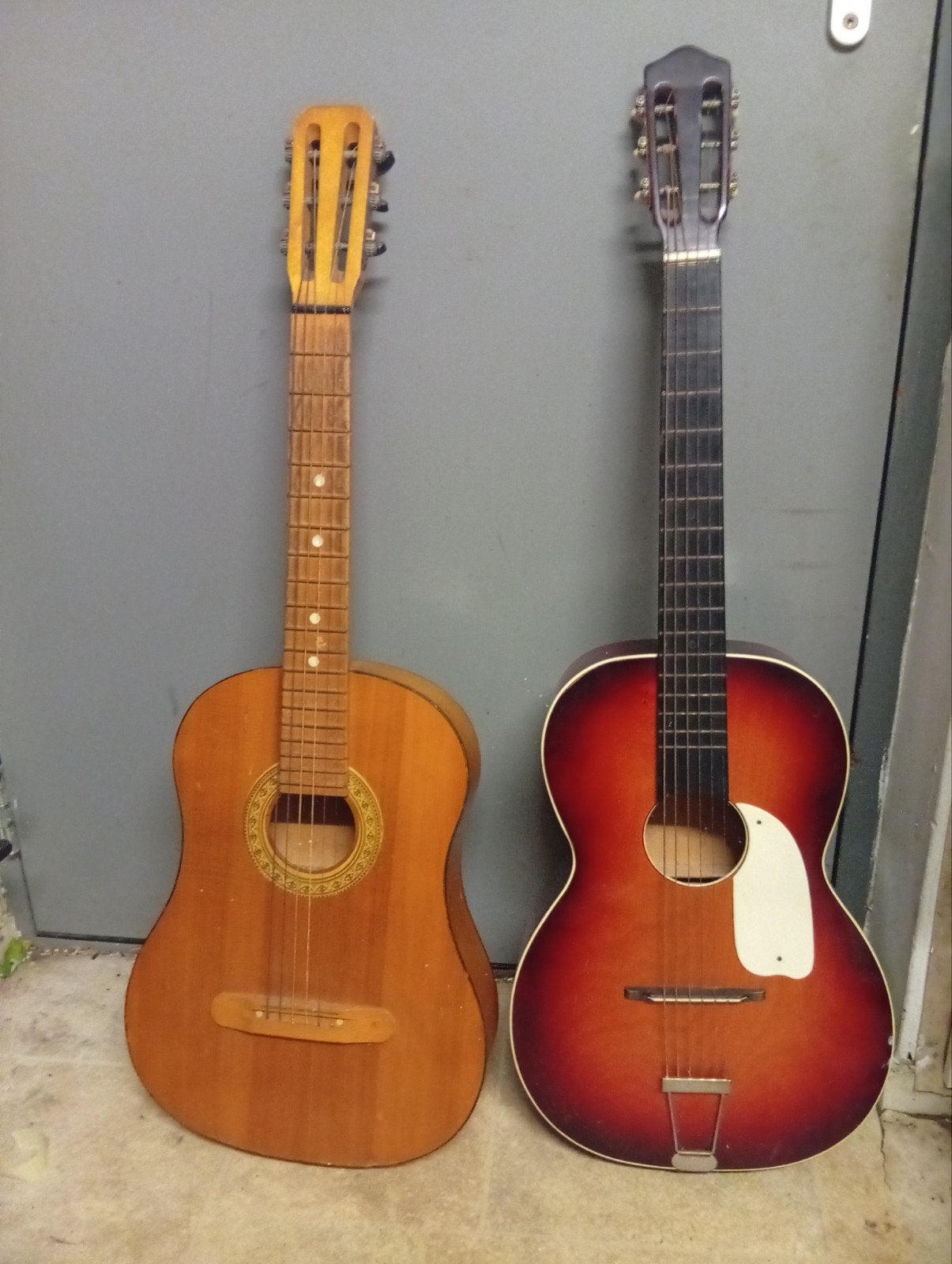 Twee vintage akoestische gitaren (  Egmond  ), Ophalen of Verzenden, Gebruikt, Klassieke of Spaanse gitaar