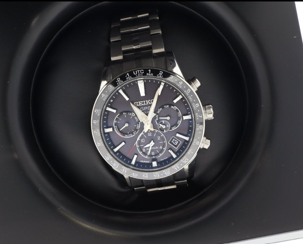 Seiko Astron 5X53 GPS Solar SBXC003 – Titanium - 0AB0, Gebruikt, Polshorloge, Overige materialen, Ophalen of Verzenden