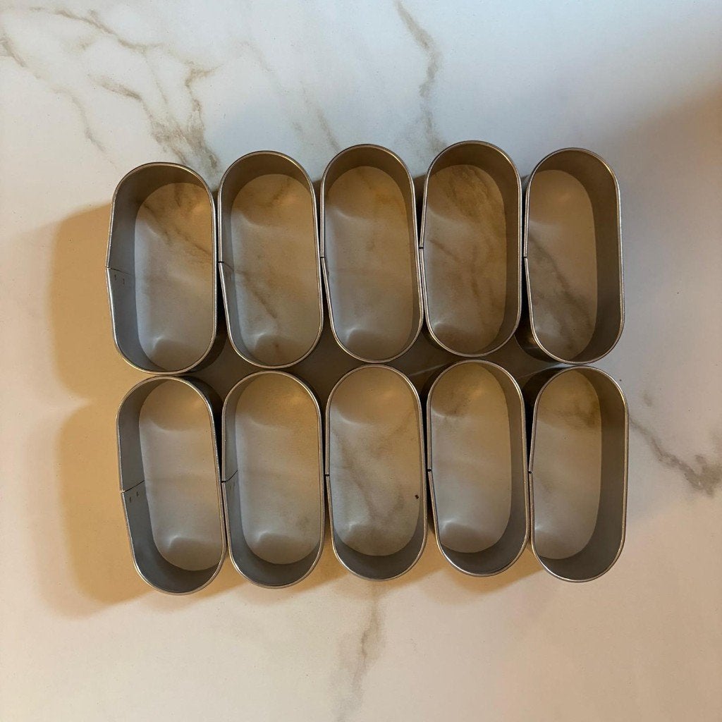 Mini slof / kano bakringen - - set van 10 stuks voor €15,-, Ophalen of Verzenden, Zo goed als nieuw, Taarten of Cupcakes, Bakvorm