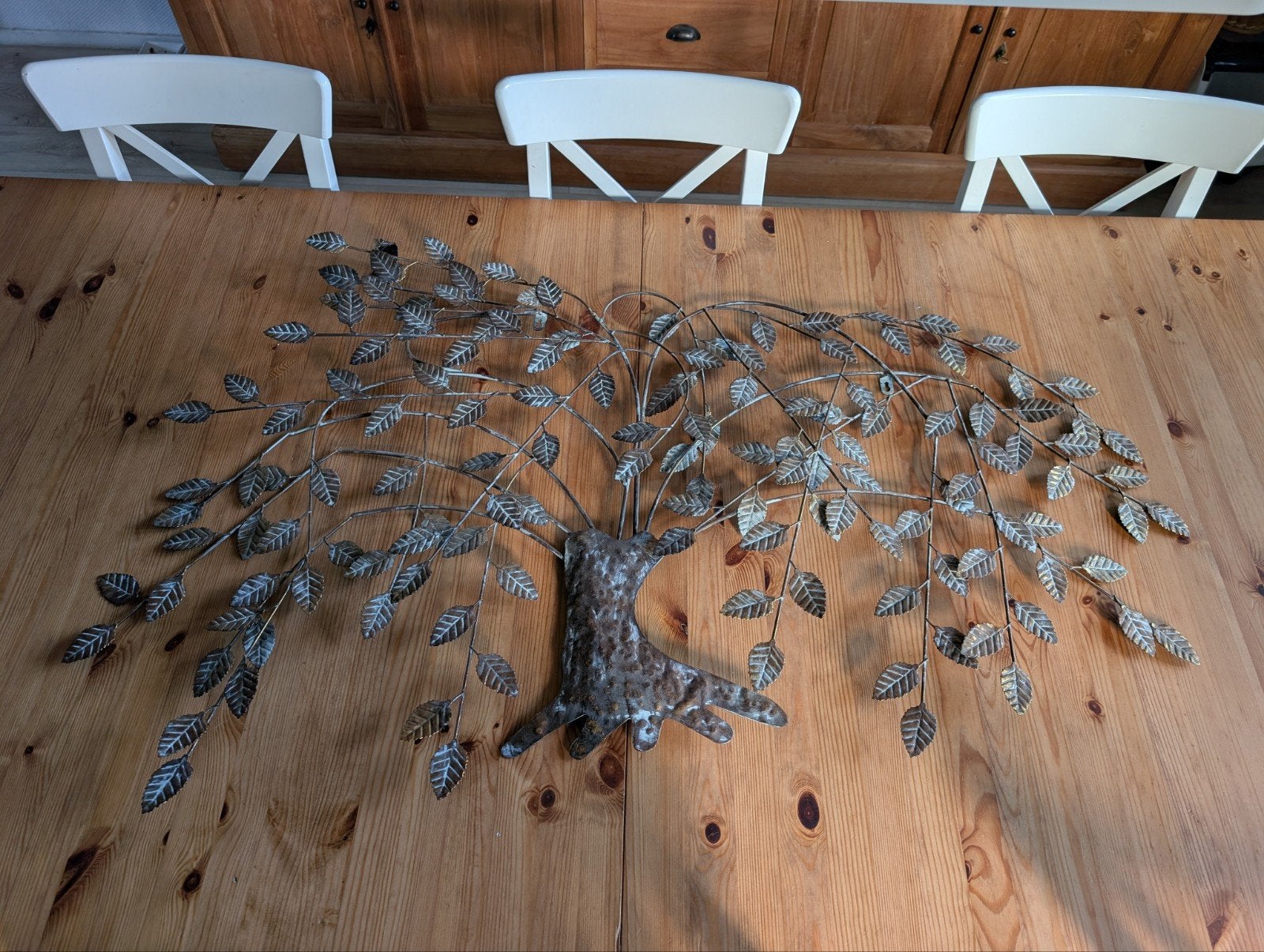 Metalen Wanddecoratie Boom met Bladeren, Huis en Inrichting, Woonaccessoires | Wanddecoraties, Ophalen