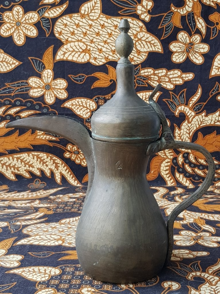 Mooie antieke Oosterse dallah of koffiekan van koper 30,3 cm, Antiek en Kunst, Antiek | Koper en Brons, Ophalen of Verzenden, Koper