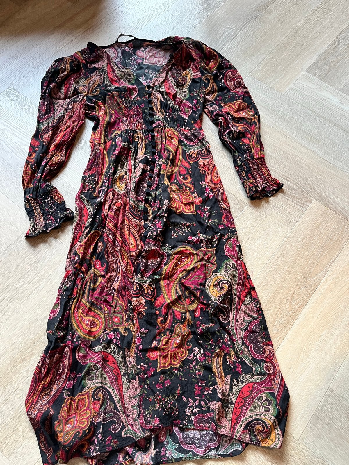 Zara Paisley Maxi Jurk Maat S, Kleding | Dames, Meerkleurig, Ophalen of Verzenden, Zo goed als nieuw, Maat 36 (S)