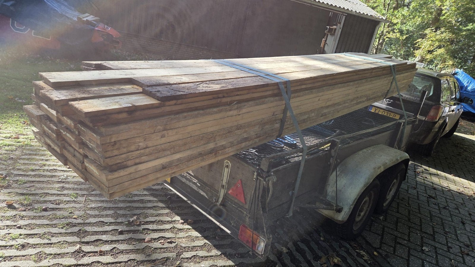 steigerhout en schroten, Ophalen, 250 cm of meer, Planken