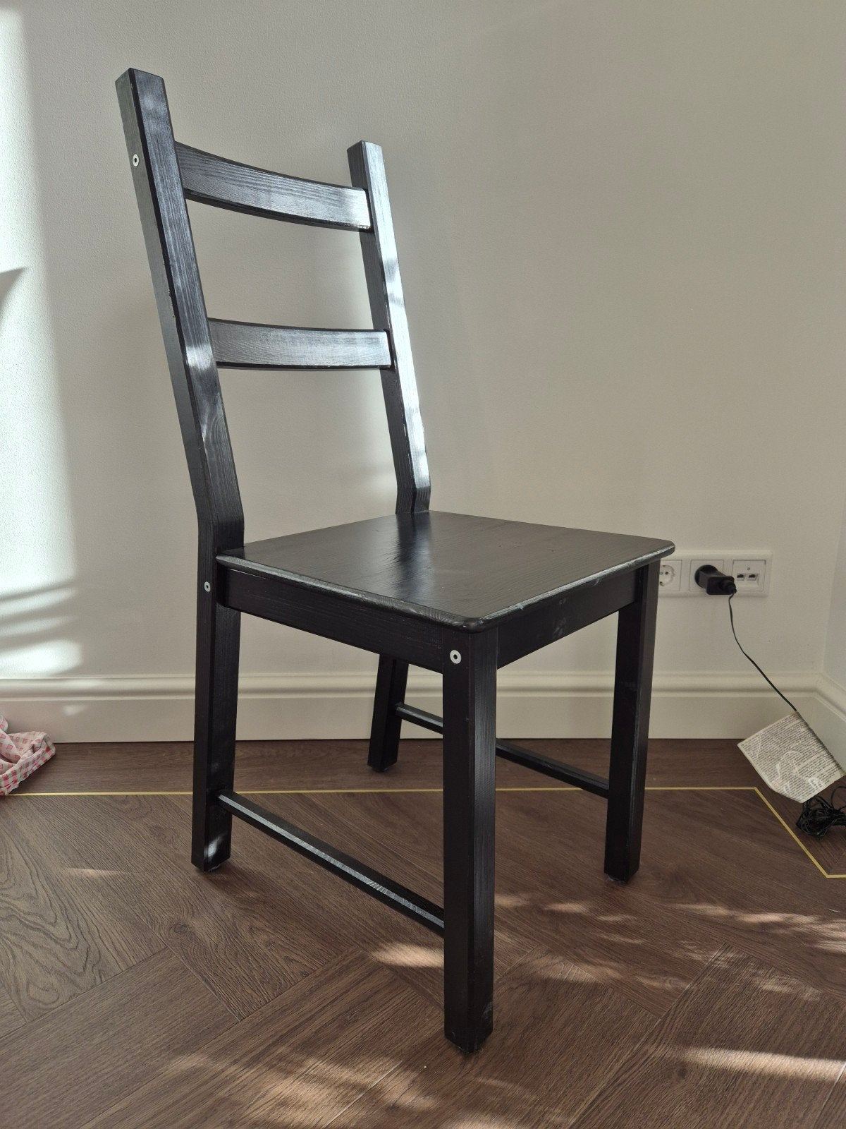 Houten eetkamerstoel Ikea, Ophalen, Gebruikt, Zwart, Eén