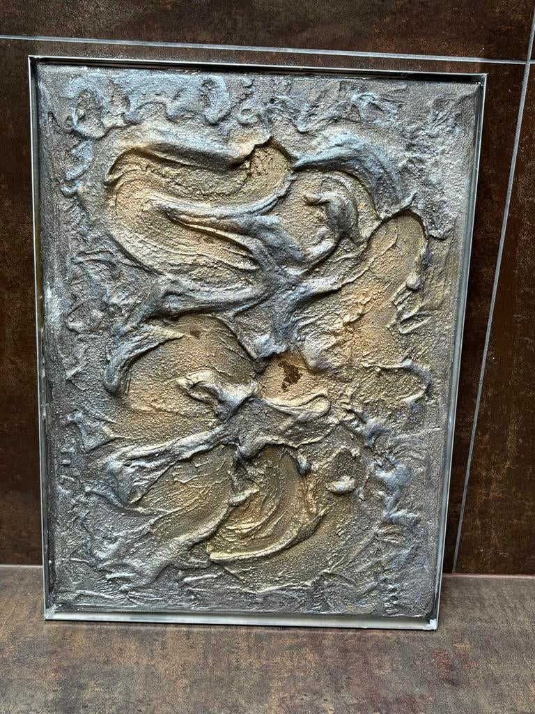 3D Wandkunst 'Gestolde Energie' - Abstracte Textuur Kunst, Ophalen of Verzenden
