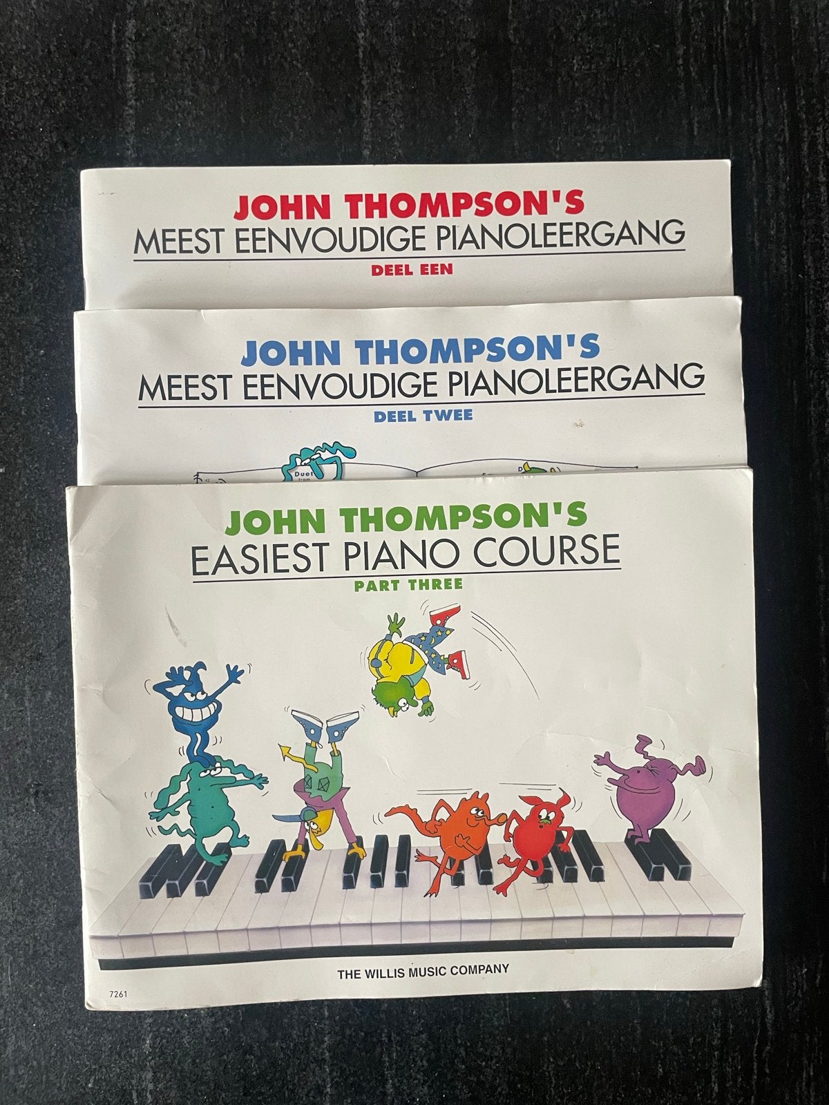 John Thompson's Pianoleergang - Deel 1, 2 & 3, Muziek en Instrumenten, Bladmuziek, Gebruikt, Overige genres, Les of Cursus, Ophalen of Verzenden