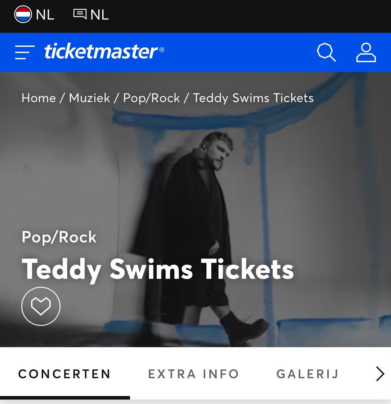 2 Platinum Tickets 1ste ring Teddy Swims Ziggo Dome 16 maart, Twee personen, Maart