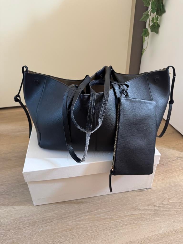 Polené cyme, Sieraden, Tassen en Uiterlijk, Tassen | Damestassen, Ophalen of Verzenden, Gebruikt, Zwart, Handtas