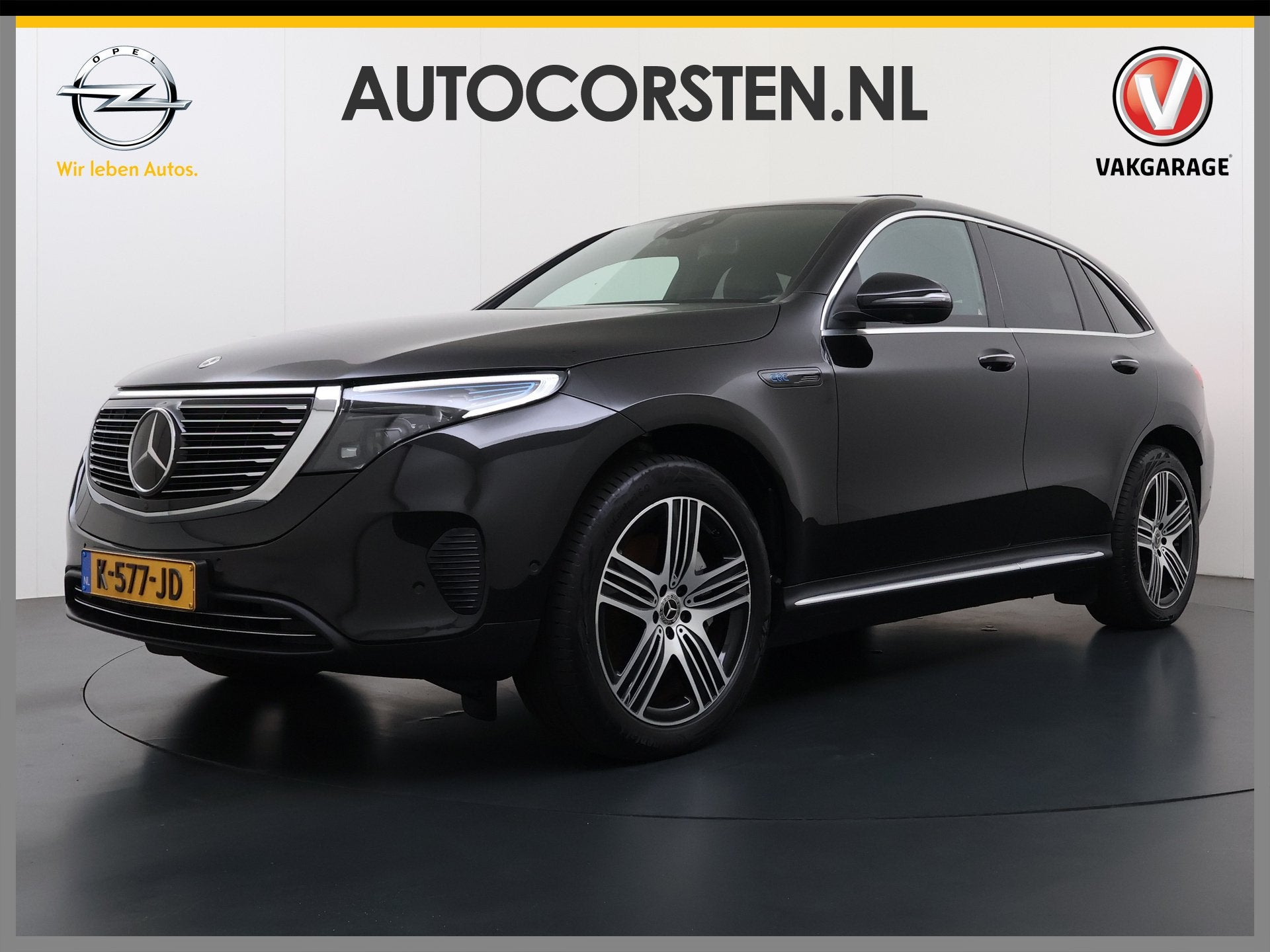 Mercedes-Benz EQC 400 408pk 4MATIC Leer Pano-Dak Burmester®, Auto's, Automaat, Zwart, 80 kWh, Zwart