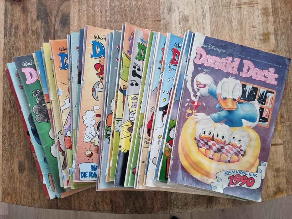 Donald Duck Jaargang 1990 - Complete Set, Gelezen, Walt Disney's, Complete serie of reeks, Ophalen of Verzenden