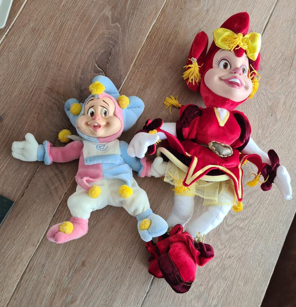 Efteling Pardijntje en Pardotje Poppen - Origineel, Ophalen of Verzenden, Zo goed als nieuw, Beeldje of Poppetje