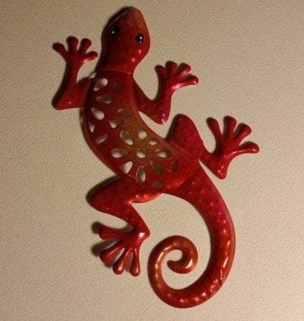 Decoratieve metalen gekko's voor binnen en buiten 3 stuks, Verzenden, Nieuw, Meerkleurig, Metaal