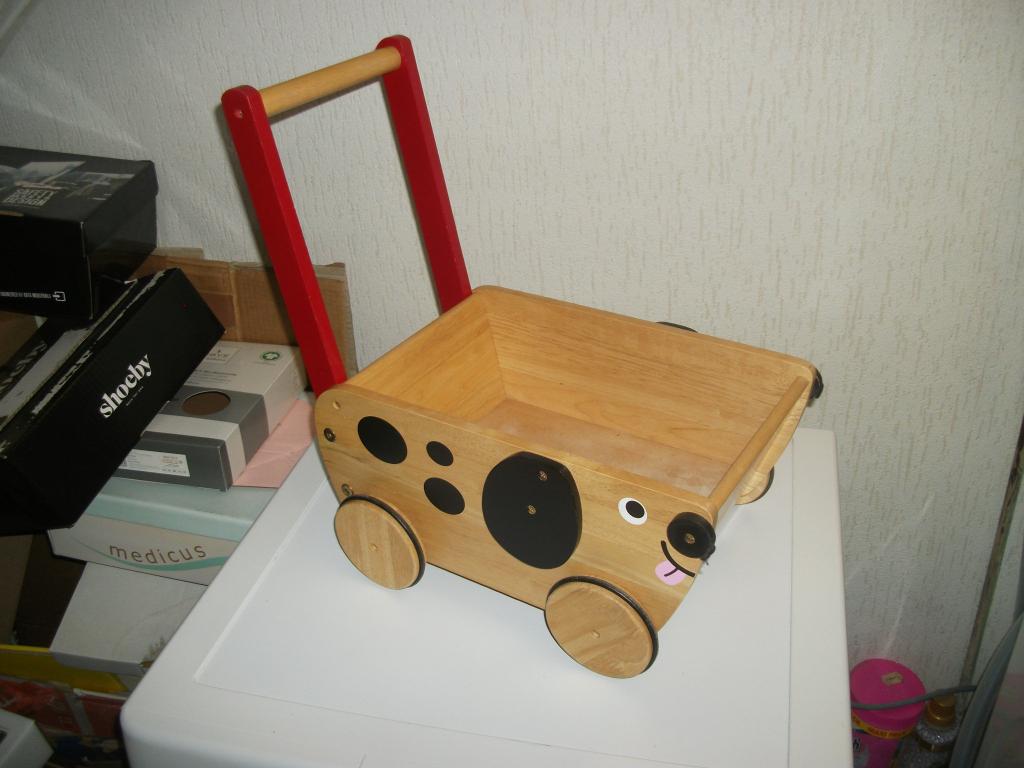 Loopwagen Muis, Kinderen en Baby's, Speelgoed | Houten speelgoed, Ophalen, Gebruikt, Duw- of Trekspeelgoed