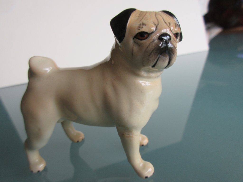 Beswick England, mopshondje(Pug) keramiek 7 cm H, Ophalen of Verzenden, Gebruikt, Dier