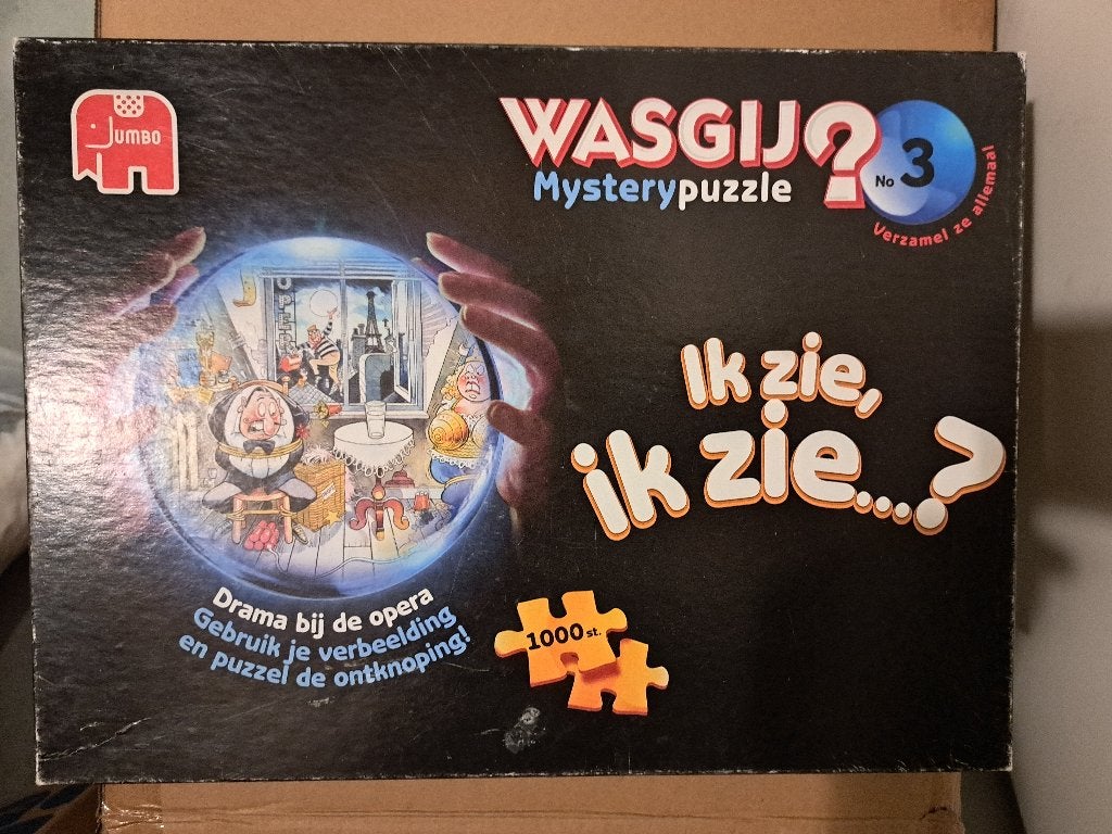 Wasgij Mystery 3 - Drama bij de opera, Ophalen of Verzenden, 500 t/m 1500 stukjes, Zo goed als nieuw, Legpuzzel