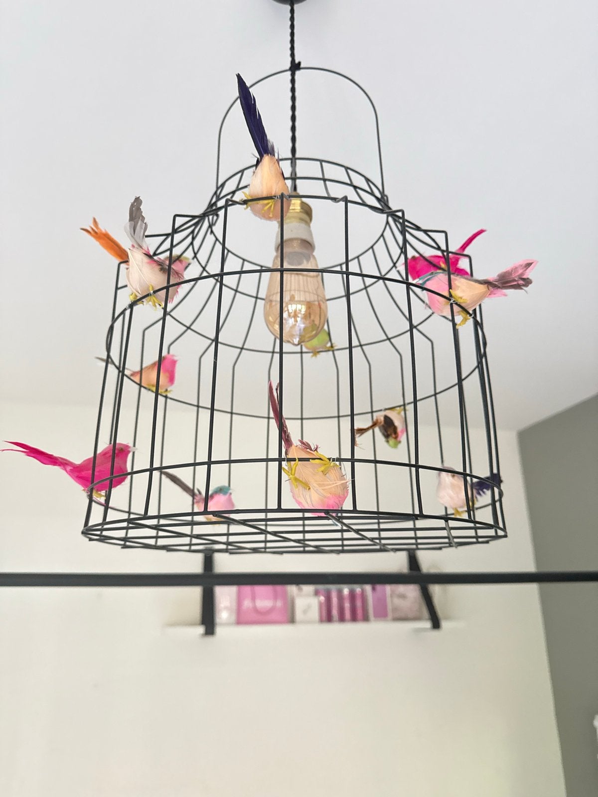 Vogeltjes lamp van Loods 5, Huis en Inrichting, Lampen | Hanglampen, Ophalen, Gebruikt, Metaal, E27 (groot)