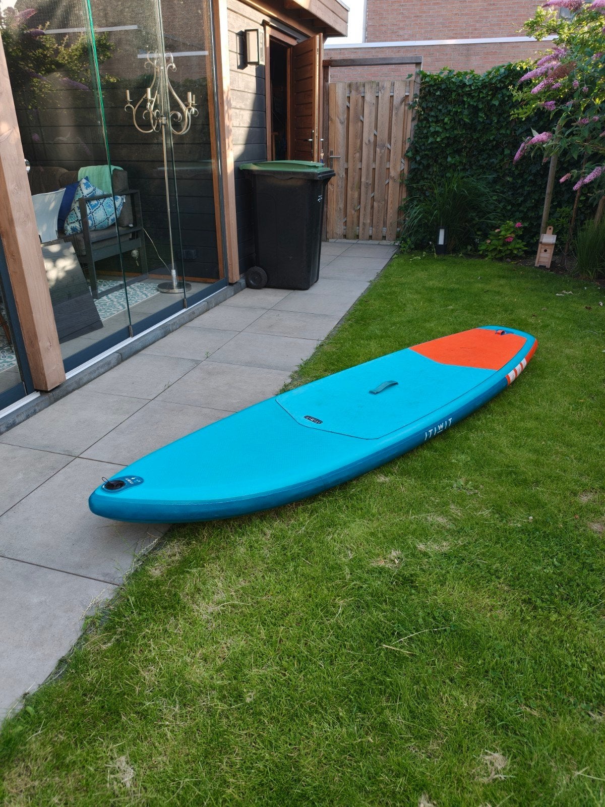 Decathlon Itiwit x-100 SUP-board 9ft met peddel en skeg, Watersport en Boten, Suppen, Ophalen, Gebruikt, SUP-boards