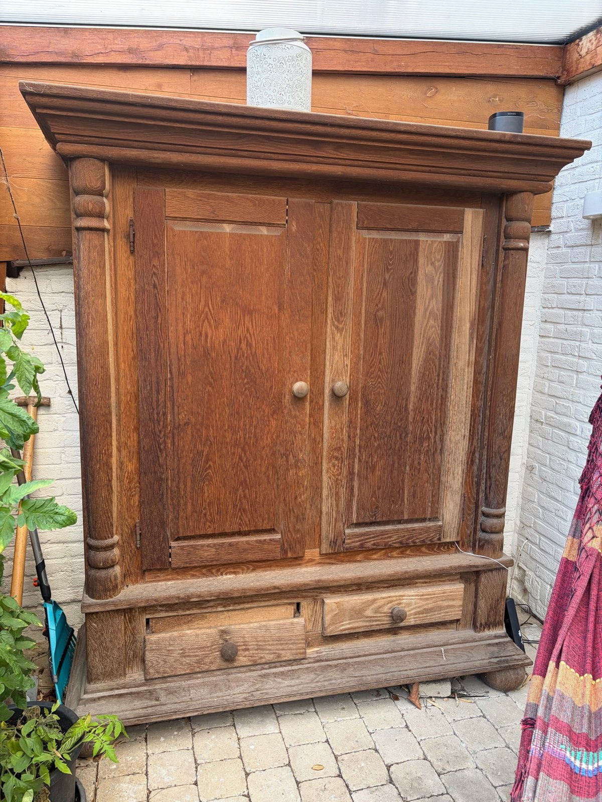 Eikenhouten kast met lades, Ophalen, Gebruikt