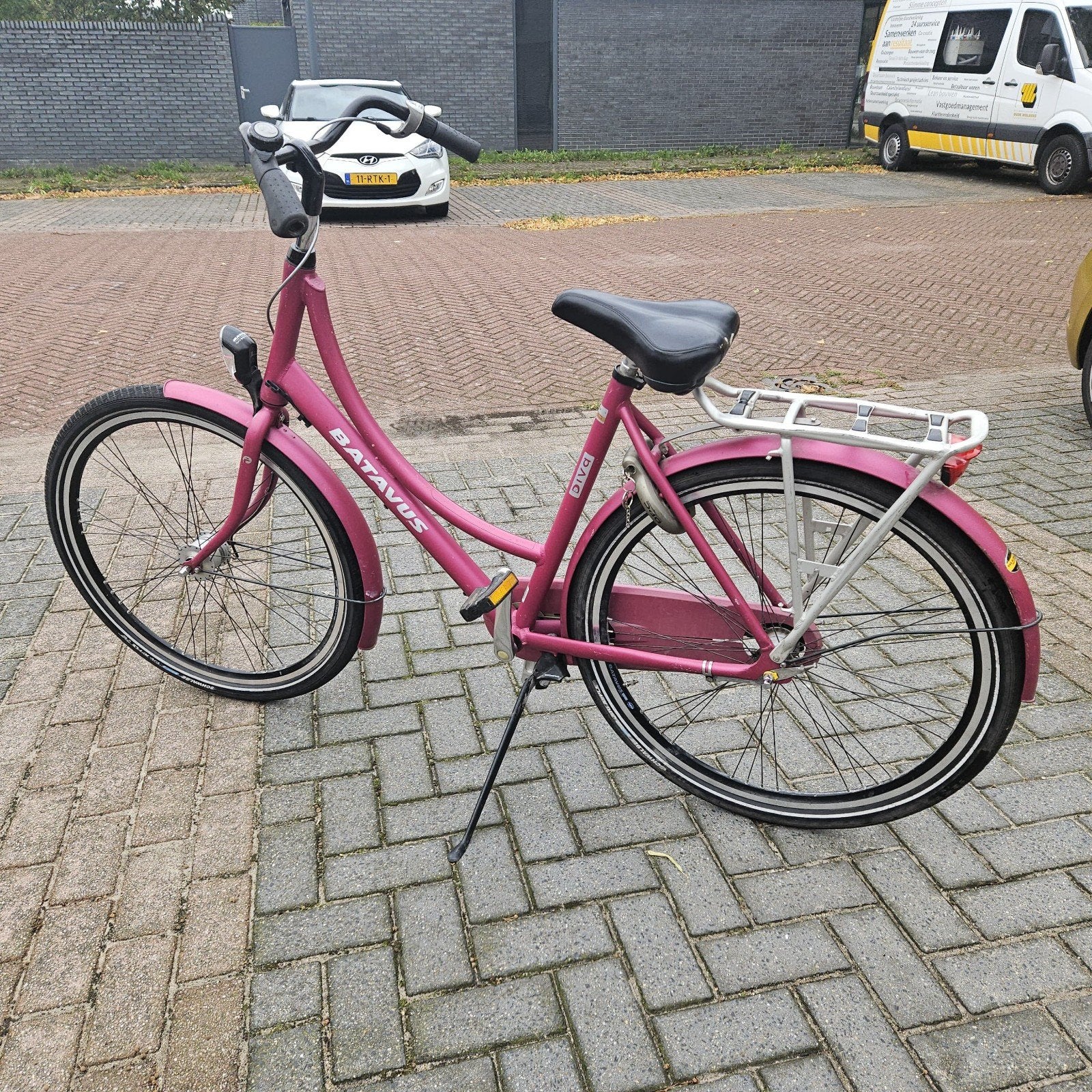 Batavus Damesfiets - Roze - Framehoogte 56 cm, Ophalen, Gebruikt, Velgrem, Versnellingen