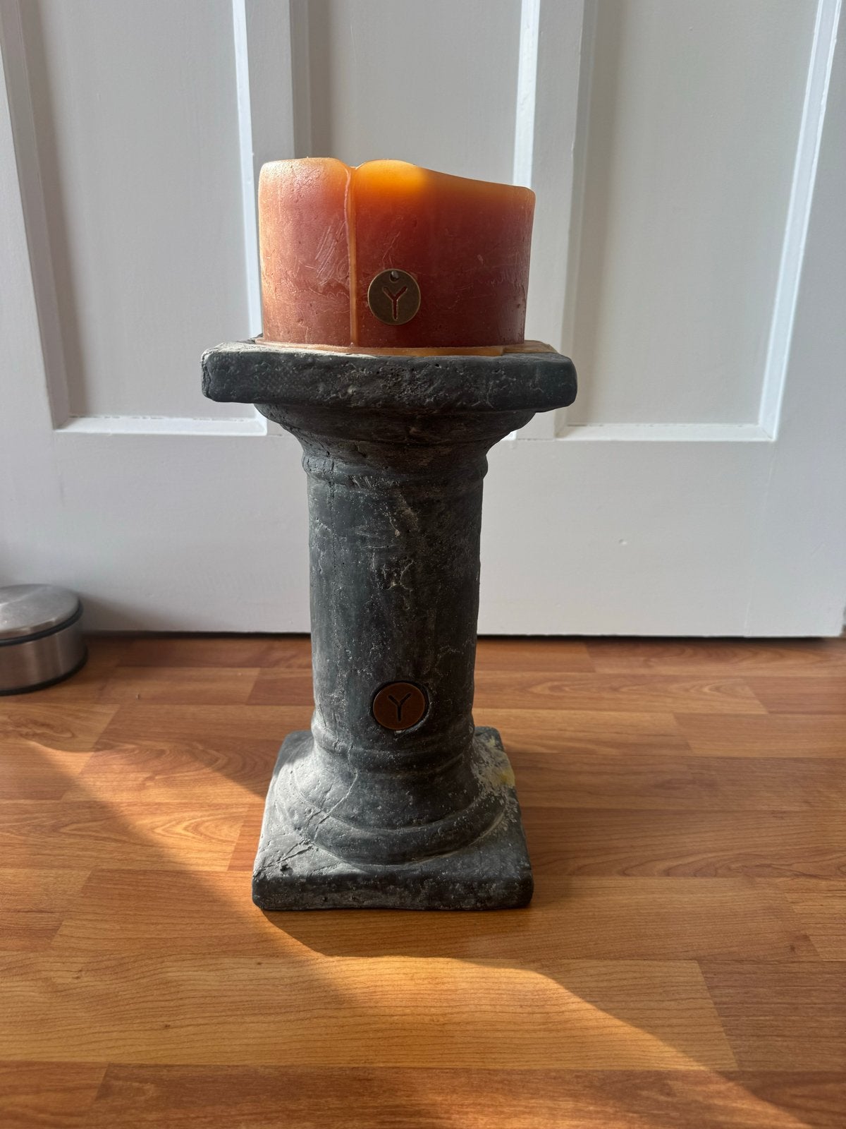 Brynxz kandelaar met kaars - Set van 2, Ophalen, Gebruikt, Brynxz, Grijs