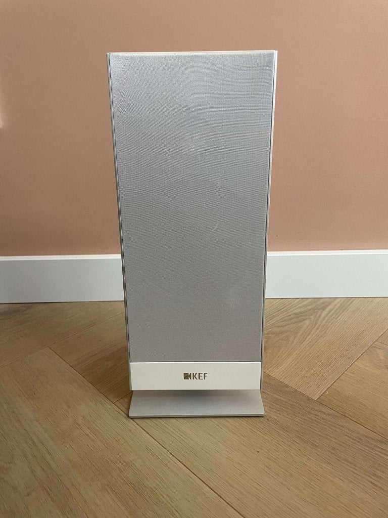 2x KEF T101 satelliet wit - op tafelvoet, ultradun, Audio, Tv en Foto, Luidsprekers, Ophalen, Stereo speakers, Zo goed als nieuw
