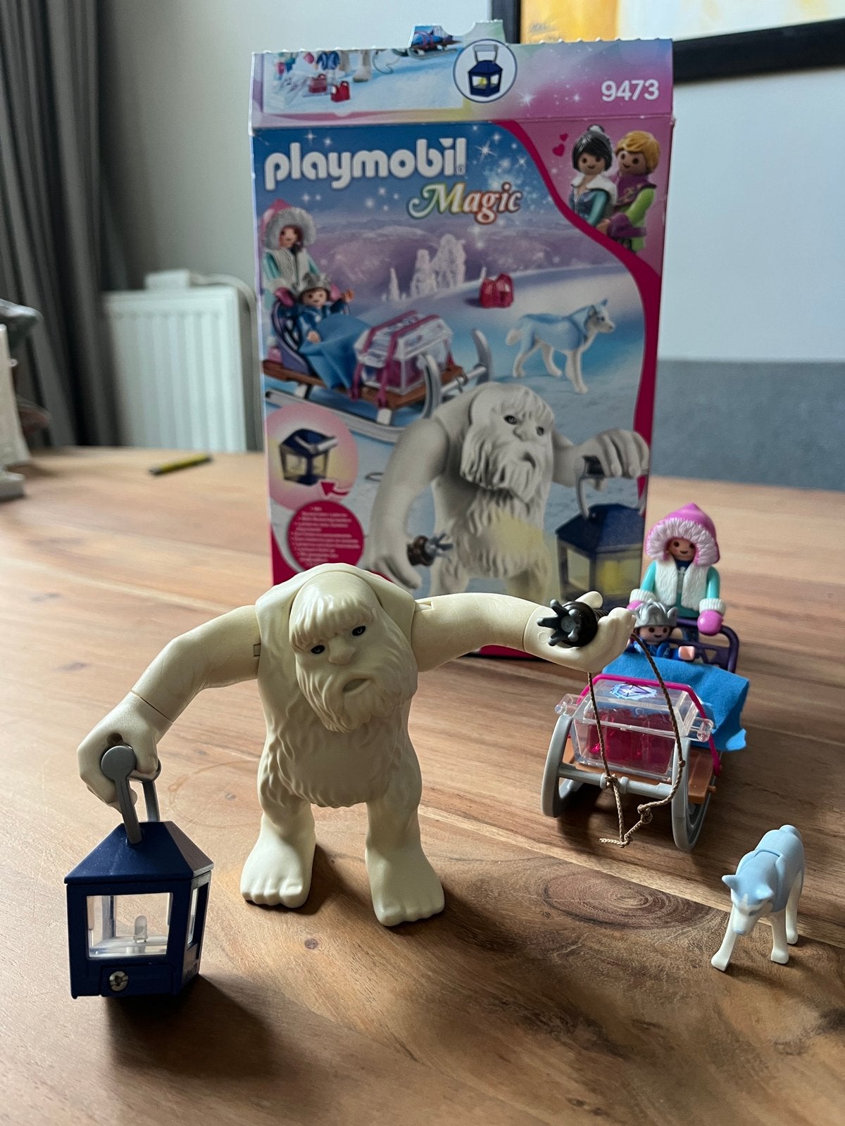 Playmobil set 9473 winter, sneeuwman, lantaarn en slee, Ophalen of Verzenden, Zo goed als nieuw