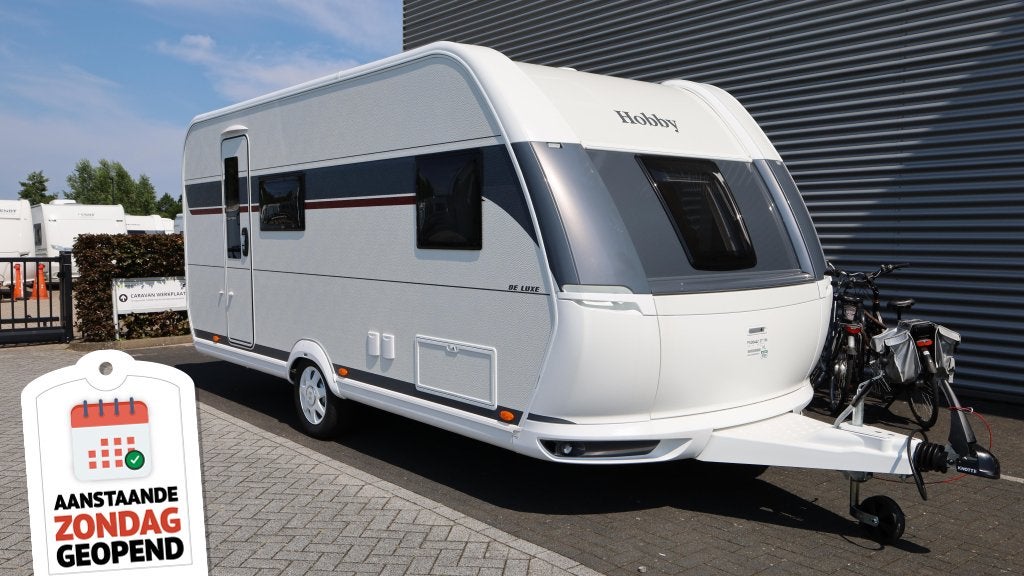 Hobby De Luxe 490 KMF NIEUW 2027 NIEUW, Caravans en Kamperen, Schokbreker, Dwarsbed, Hobby, Bedrijf