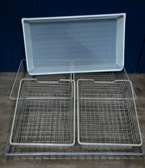 6 x metalen manden / lades Ikea, Ophalen, Gebruikt, Mand, Metaal