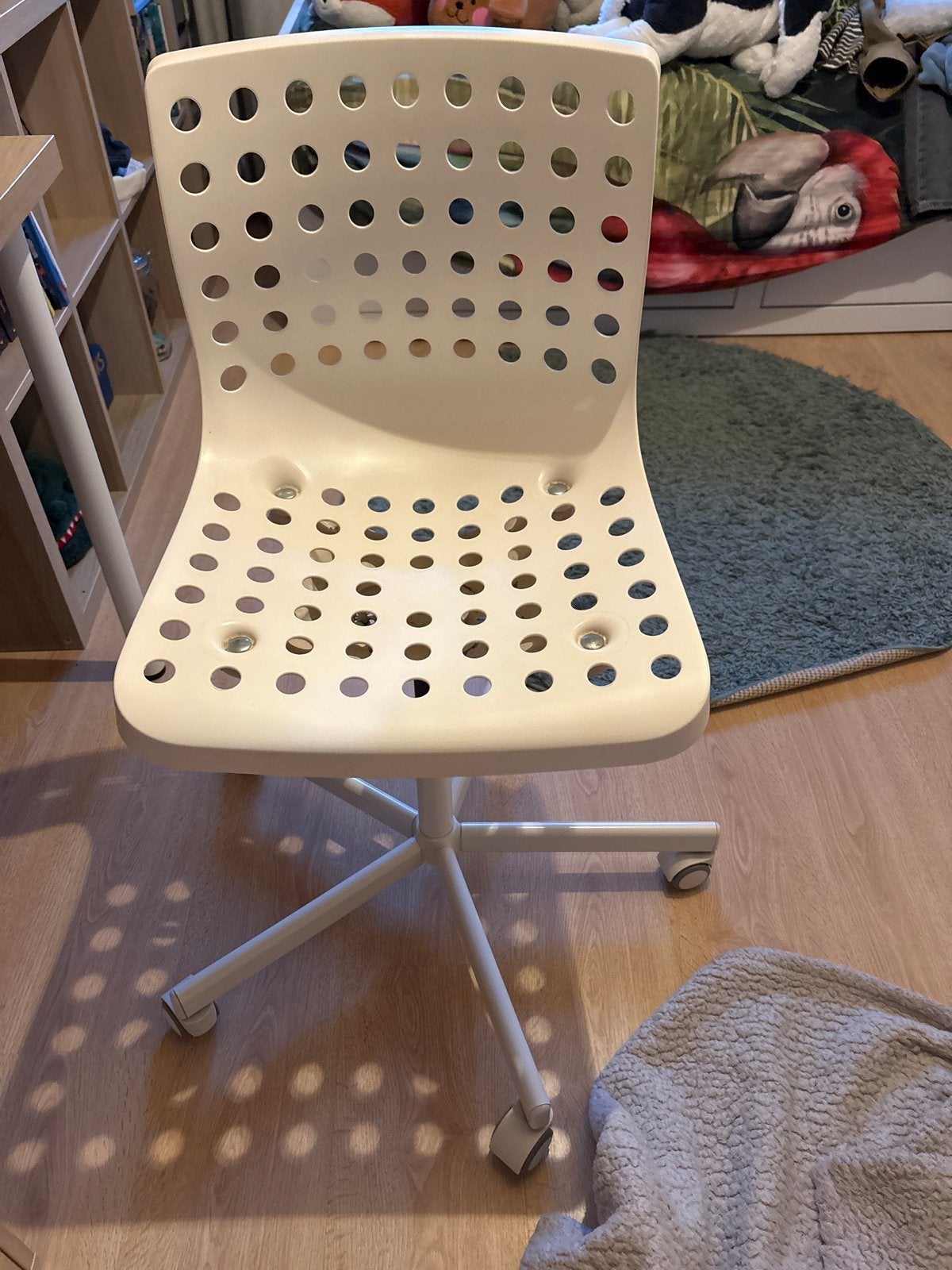 IKEA bureaustoel wit met wieltjes, Ophalen, Gebruikt, Wit, Bureaustoel