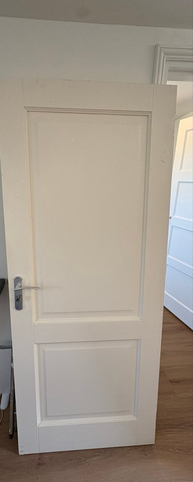 Witte binnendeur 201x83cm met klink, Ophalen, Gebruikt, 80 tot 100 cm, Binnendeur
