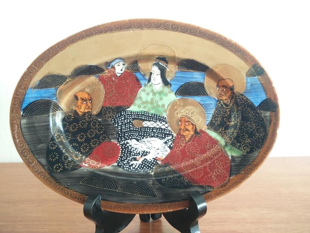 Antiek ovaal Japans Satsuma schaaltje, Ophalen of Verzenden