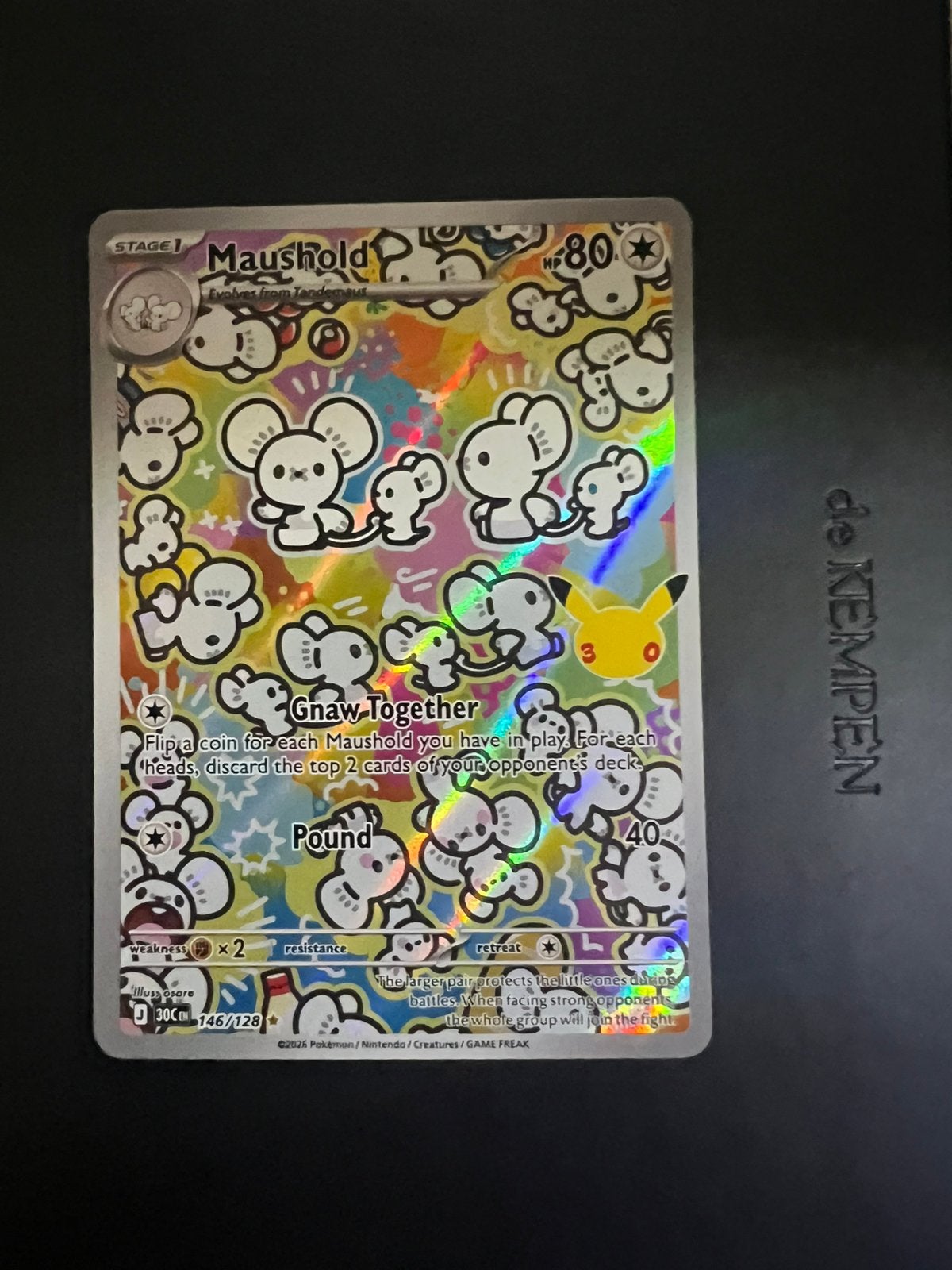 🐭Maushold146/128 30thAnniversary|Special Illustration Rare✨, Ophalen of Verzenden, Nieuw, Losse kaart, Foil