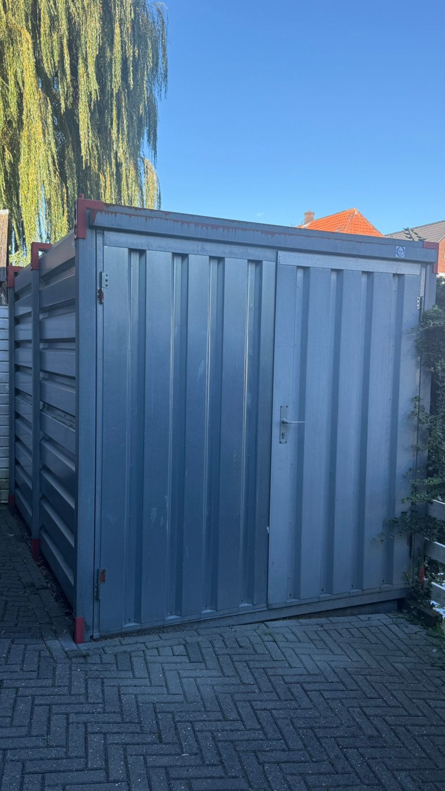 Kovobel Demontabele Opslagcontainer 300x220x220 cm, Tuin en Terras, Ophalen, Zo goed als nieuw, Metaal, Containerberging