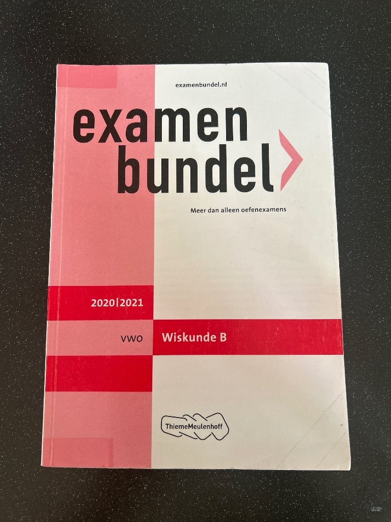 Examenbundel wiskunde B vwo 2020-2021, Ophalen of Verzenden, Gelezen, VWO, Wiskunde B