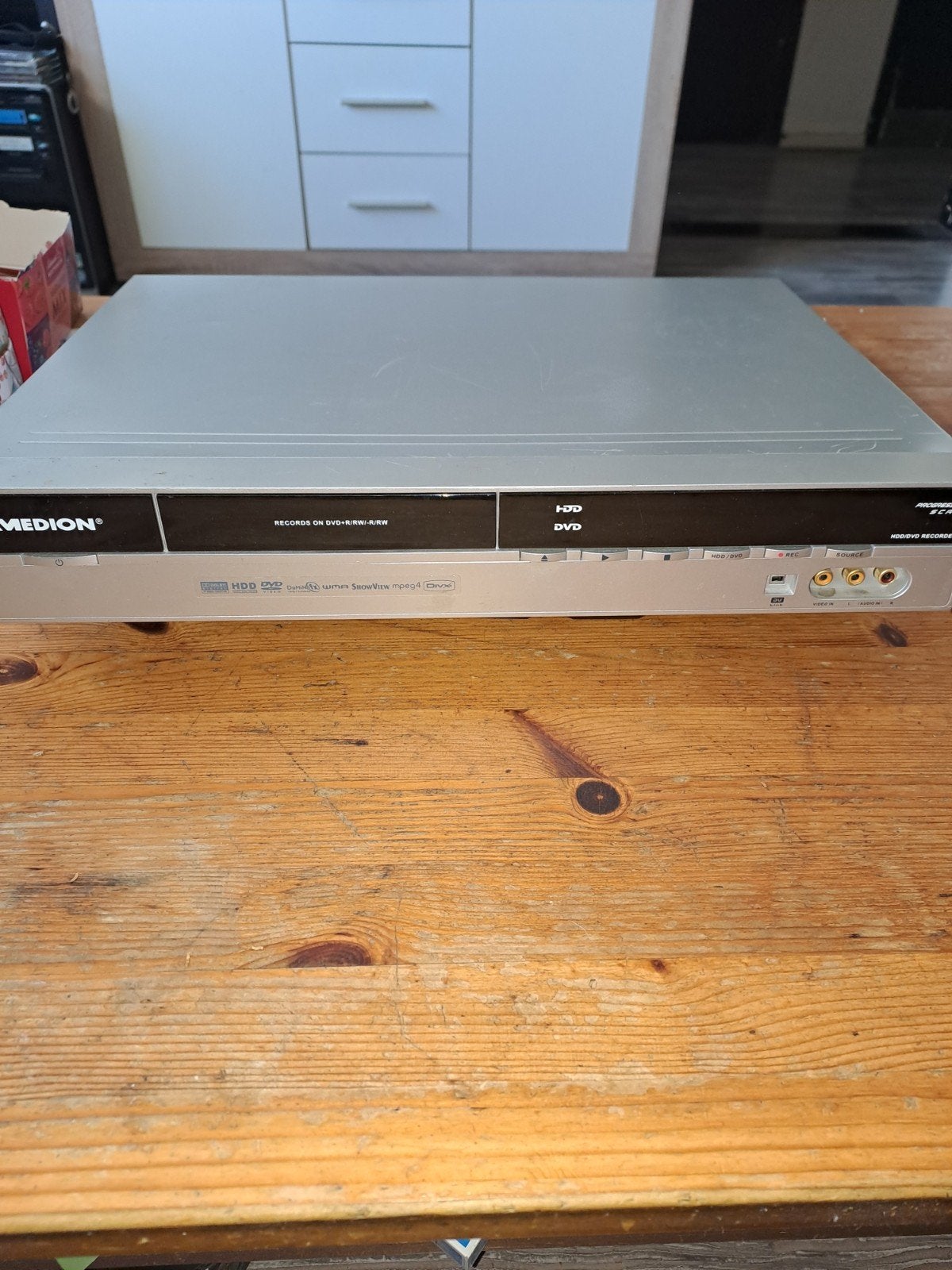 Medion Digitale DVD/HDD-Recorder MD 81287+afstandsbedieni, Gebruikt, Met harddisk, Dvd-recorder, Ophalen