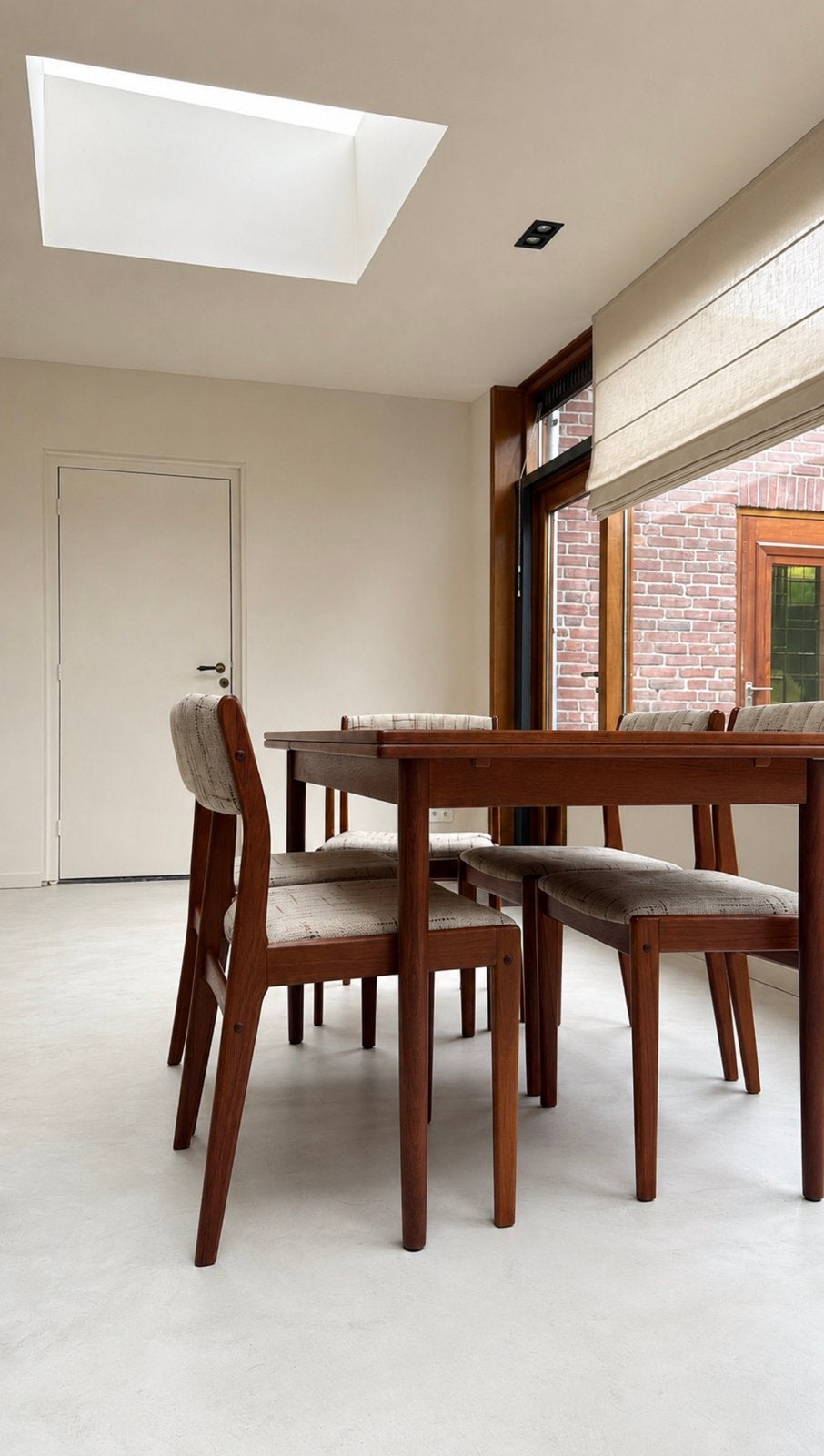Deense teak houten eetkamerset, Huis en Inrichting, Ophalen, Vintage, Zo goed als nieuw, 4 tot 6 stoelen
