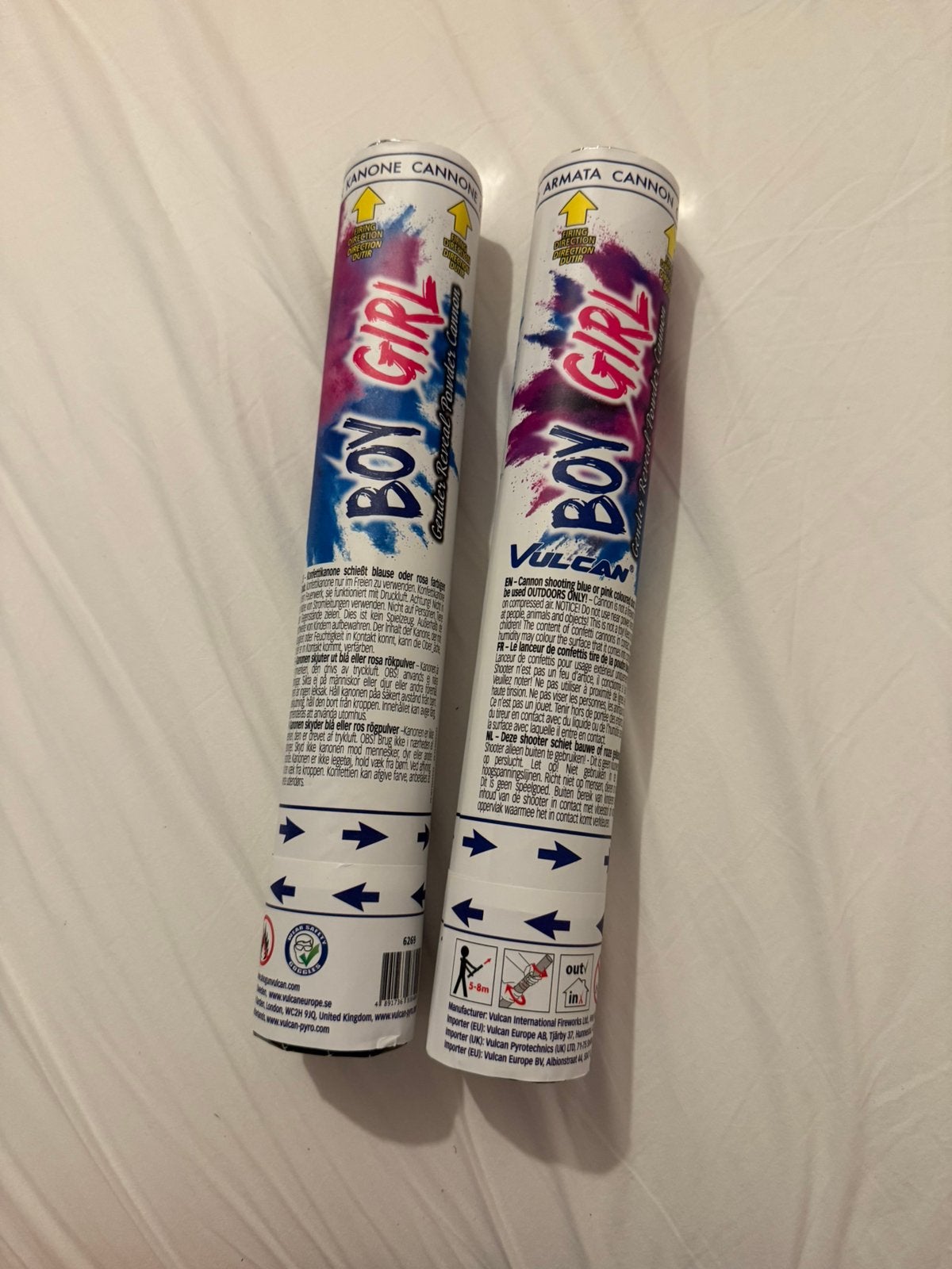Babyshower Poederpoppers (1x Blauw & 1x Roze), Ophalen of Verzenden, Nieuw