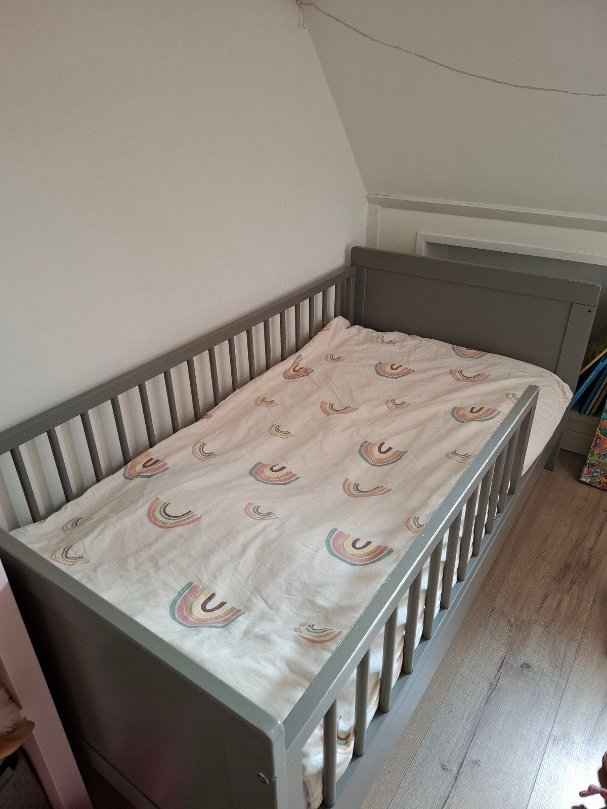 Petit Amelie peuterbed met matras en beddengoed, Gebruikt, 70 tot 85 cm, 140 tot 160 cm, Ophalen