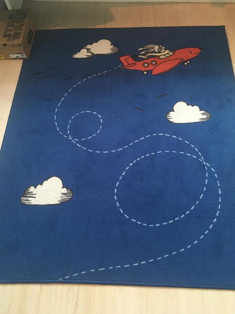 IKEA kinder tapijt, Ophalen, 100 tot 150 cm, Blauw, 150 tot 200 cm