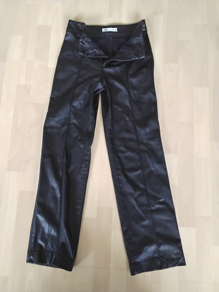 Zara leren broek 38, Zara, Ophalen of Verzenden, Nieuw, Zwart