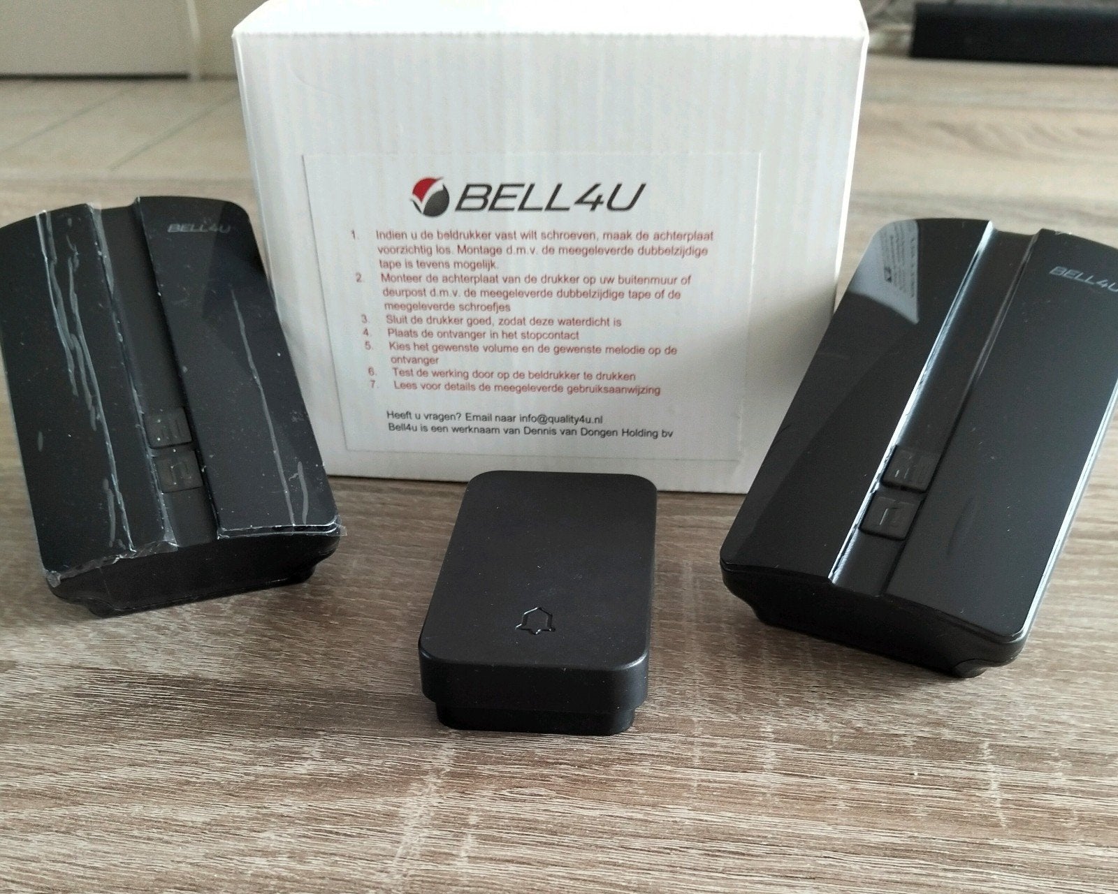 Bell4U Draadloze Deurbel Set - Voordeurbel met 2 Ontvangers, Ophalen, Zo goed als nieuw