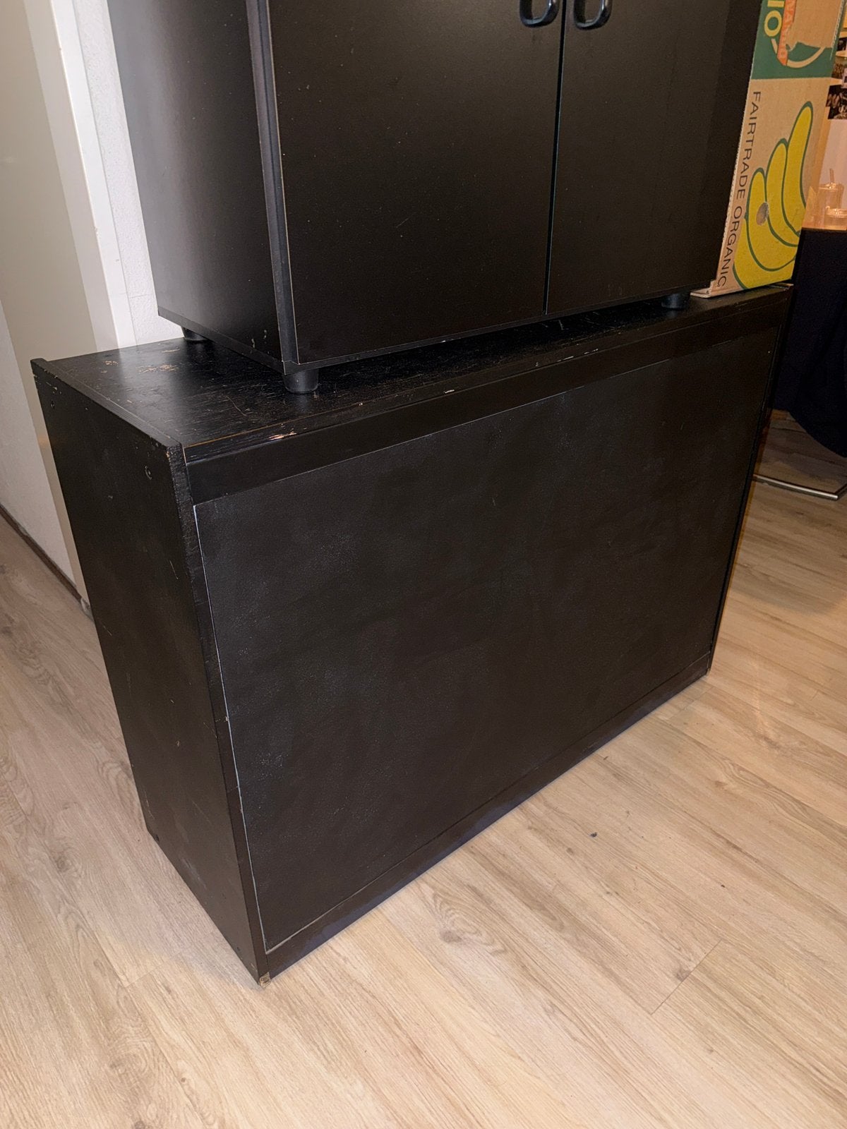 Vintage schoolkast, zwart geverfd, Ophalen, 50 tot 100 cm, Zo goed als nieuw, Minder dan 100 cm