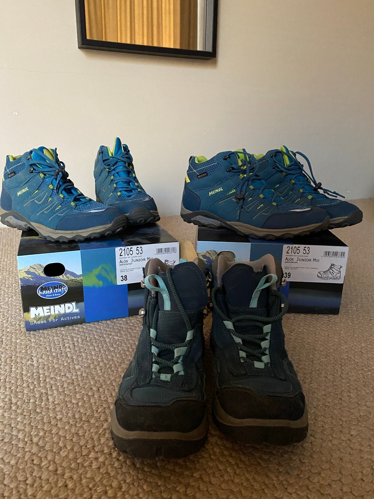 Meindl en Quechua bergschoenen - diverse maten, Sport en Fitness, Bergsport en Wandelen, Ophalen, Zo goed als nieuw, Schoenen