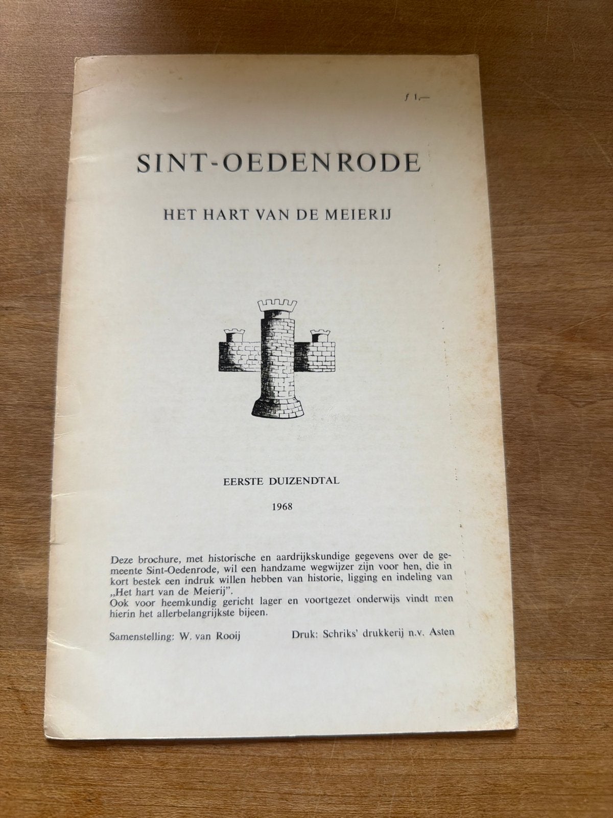 Sint-Oedenrode: Het Hart van de Meierij - Folder 1968, Ophalen of Verzenden, Zo goed als nieuw, Folder
