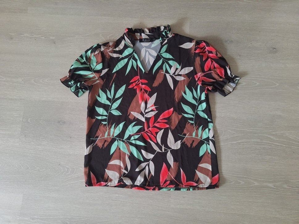 Envy blouse met bladeren print | maat S/M, Meerkleurig, Ophalen of Verzenden, Zo goed als nieuw, Envy