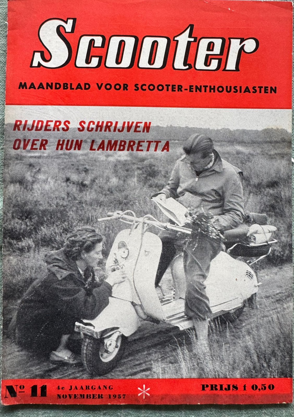 Knipsel 1957 Lambretta, Verzenden, Zo goed als nieuw, Motoren