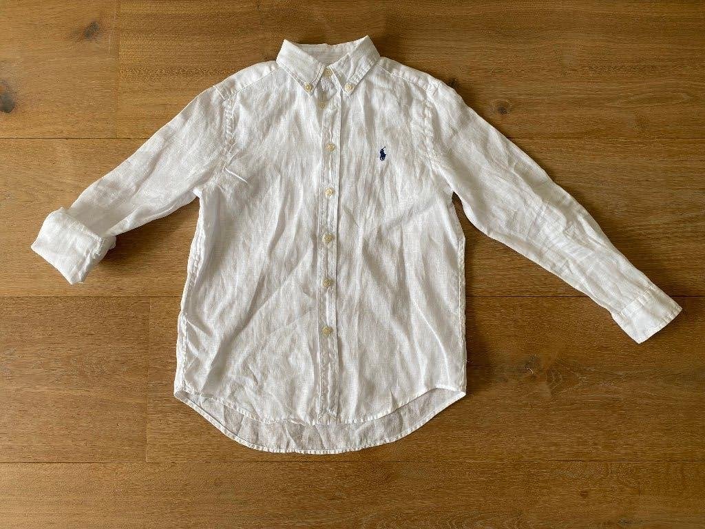 Polo Ralph Lauren linnen blouse (maat 10-12), Jongen of Meisje, Overhemd of Blouse, Ophalen of Verzenden, Zo goed als nieuw