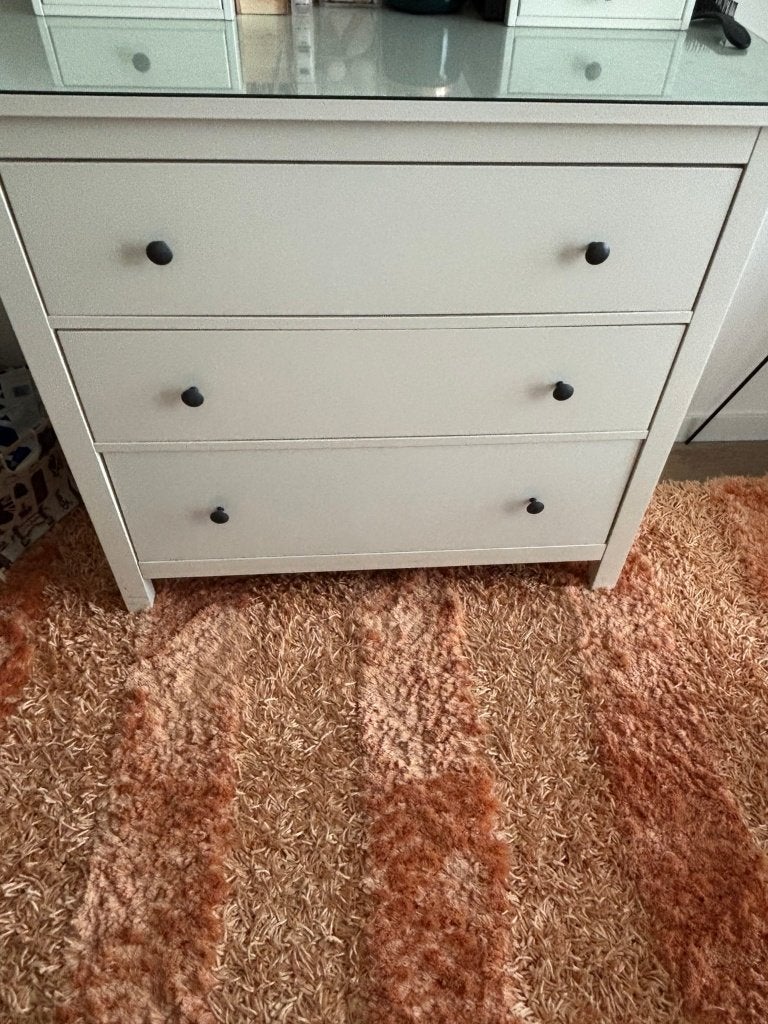 White Chest of Drawers, Ophalen, Gebruikt, 100 tot 150 cm, 50 tot 100 cm
